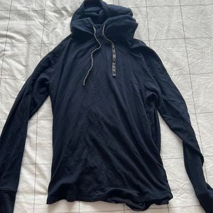 Velvet by graham and Spencer evert luxe fleece hoodie, navy
